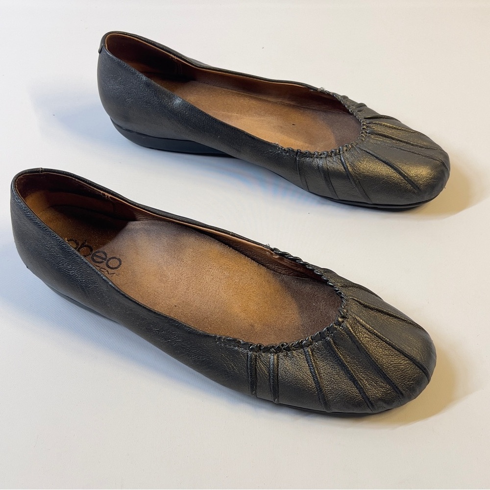 ABEO Taylin women’s Size 9N Gray Black Ballet Leather Flats